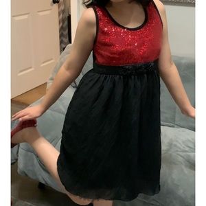 D Signed Minnie Mouse Inspired Mid Length Dress